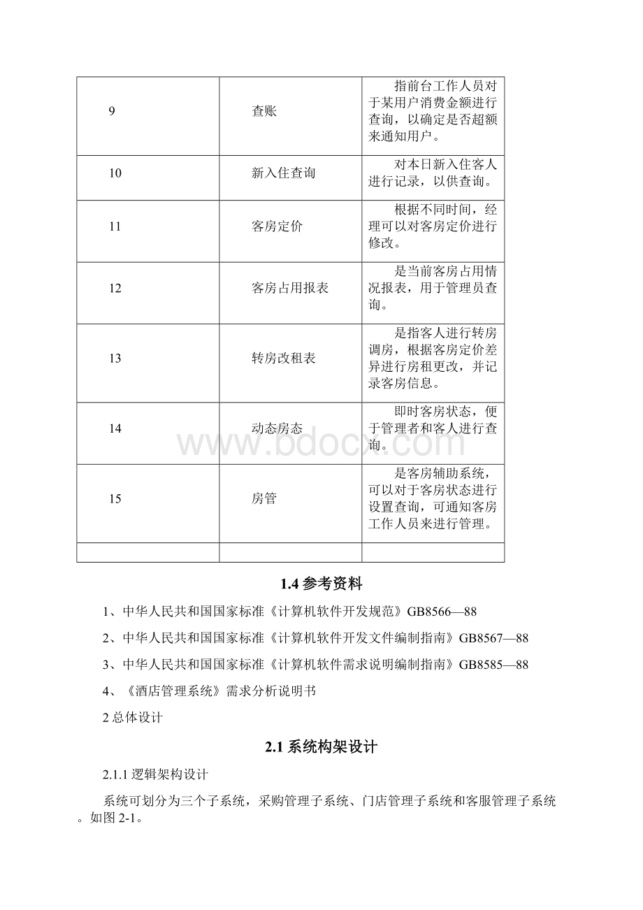 酒店管理系统设计基于架构设计五视图法.docx_第3页