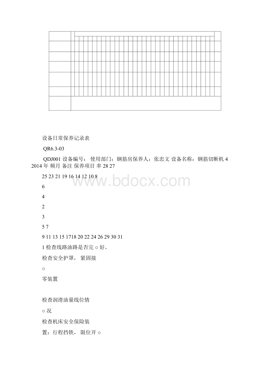 机械设备维修保养记录表.docx_第3页