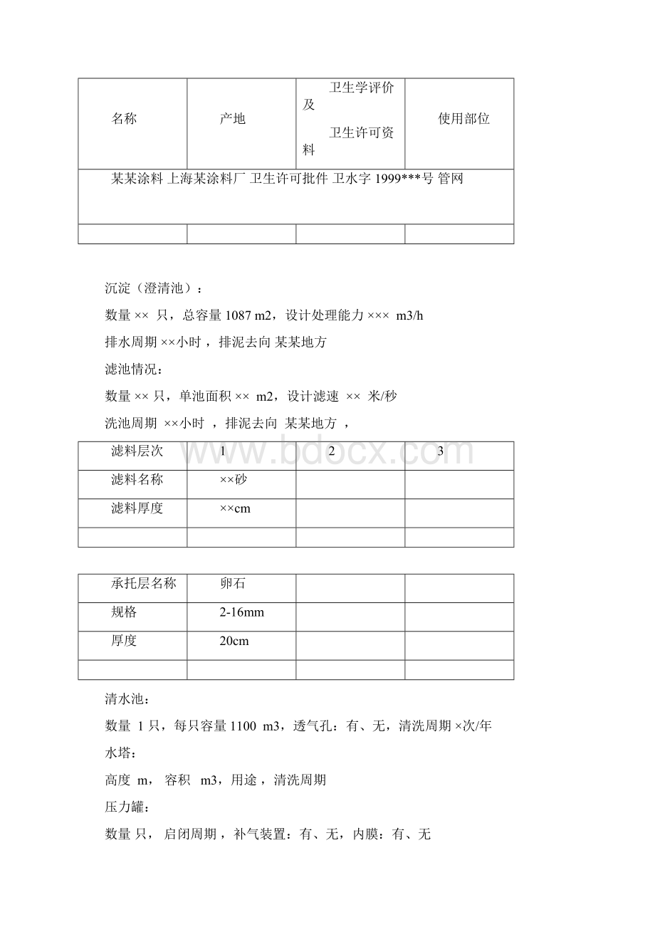 上海市生活饮用水集中式供水单位卫生许可证申请表.docx_第3页