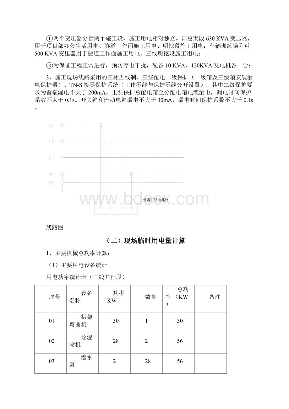 地铁项目临时用电施工方案Word格式.docx_第3页