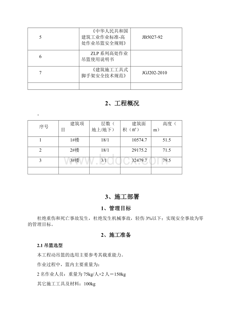 吊篮安全专项施工方案剖析Word文件下载.docx_第2页