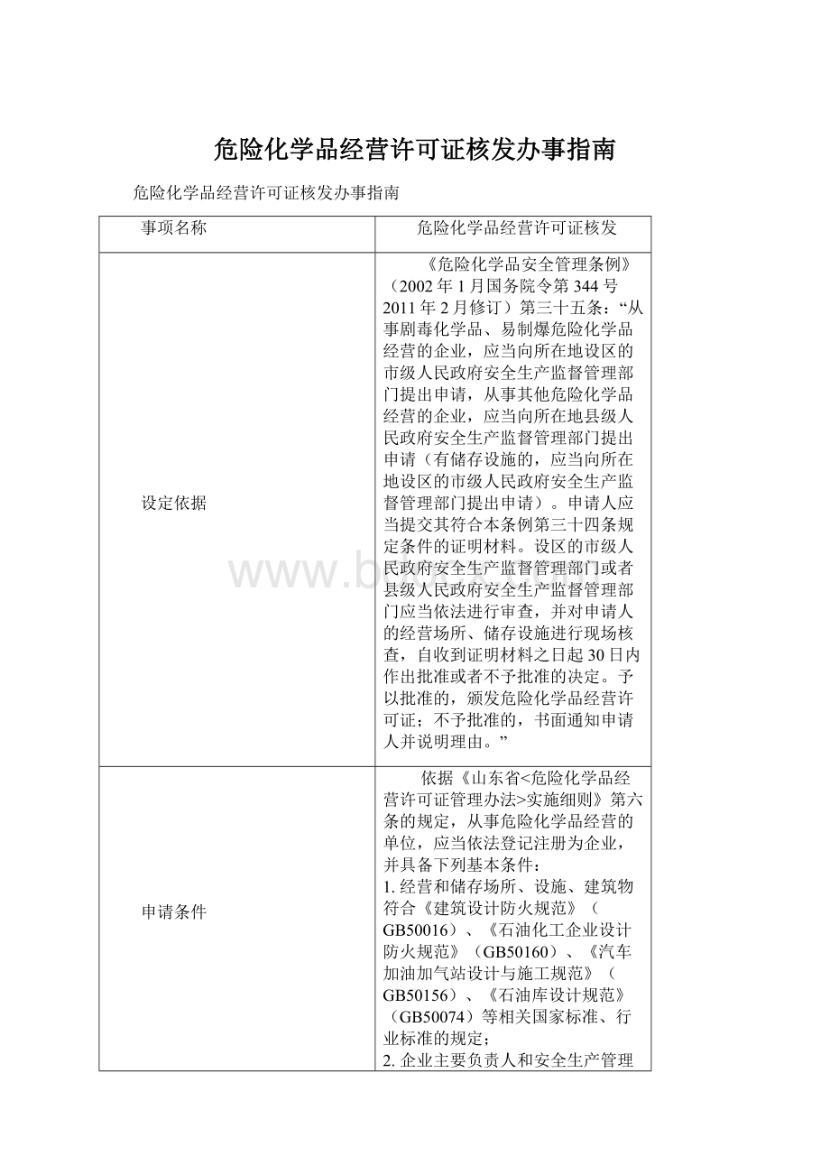 危险化学品经营许可证核发办事指南.docx_第1页