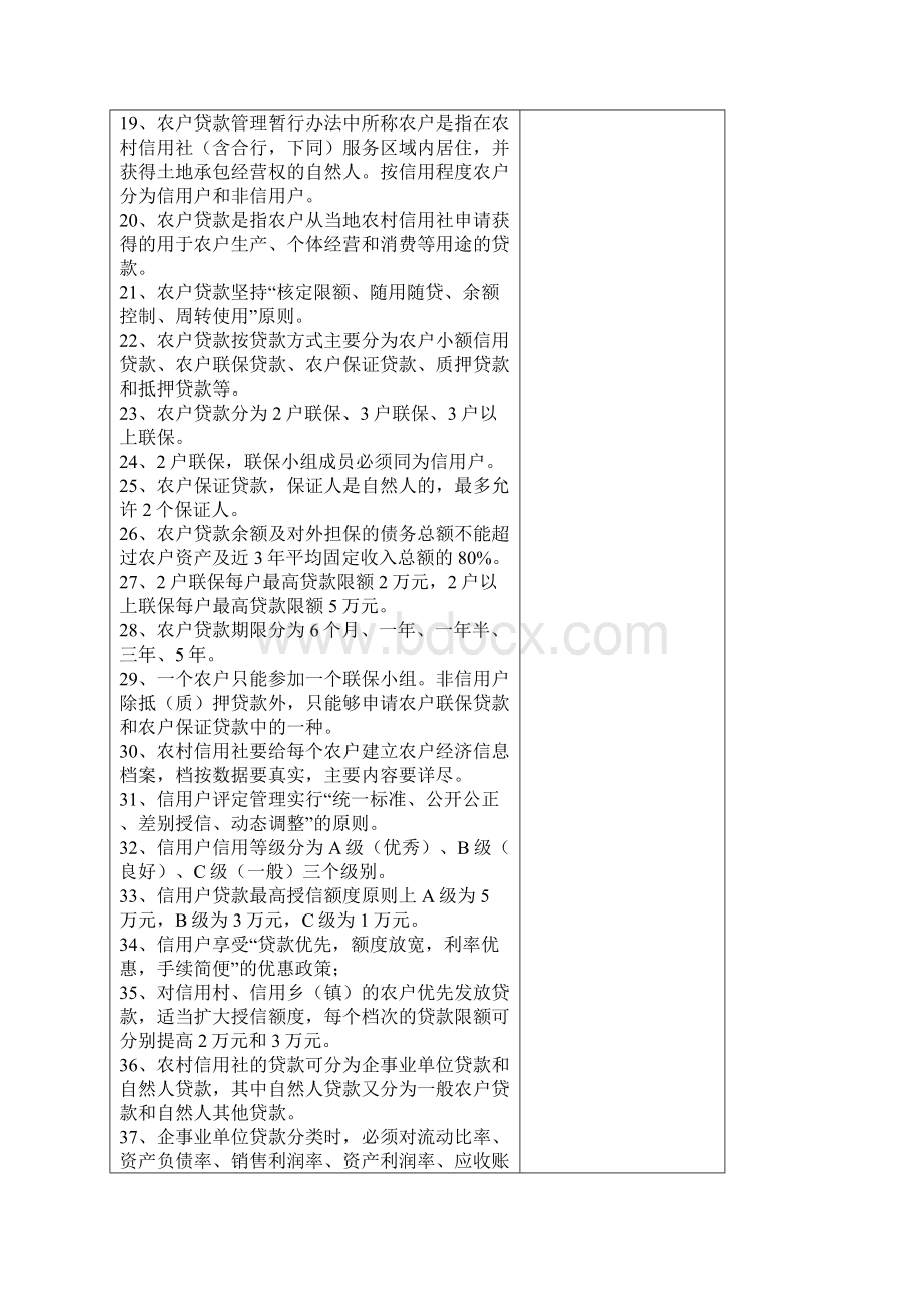 农村信用社信贷专业知识复习题.docx_第2页