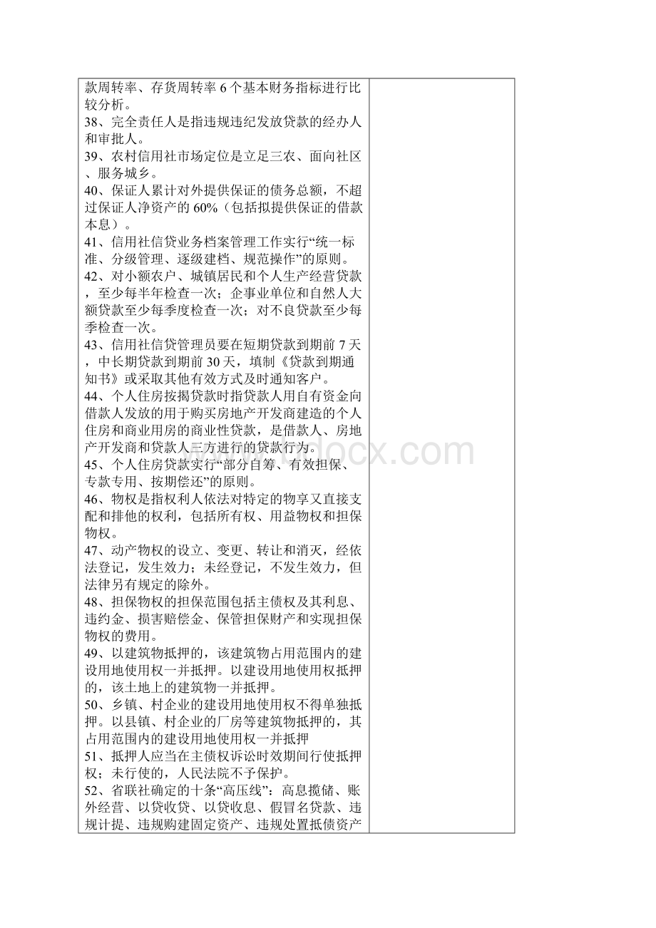 农村信用社信贷专业知识复习题.docx_第3页