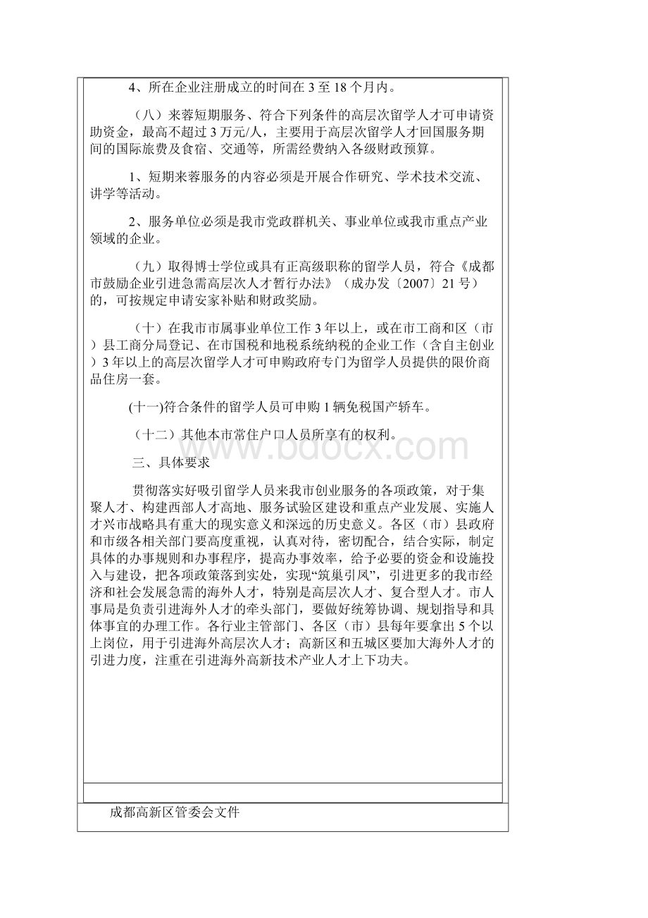 成都市及高新区人才引进办法.docx_第3页