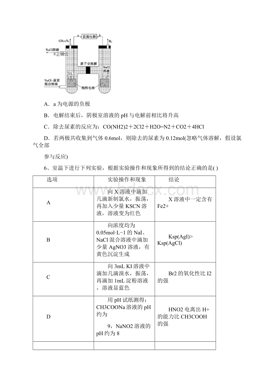 届化学高考模拟汇编卷一.docx_第2页