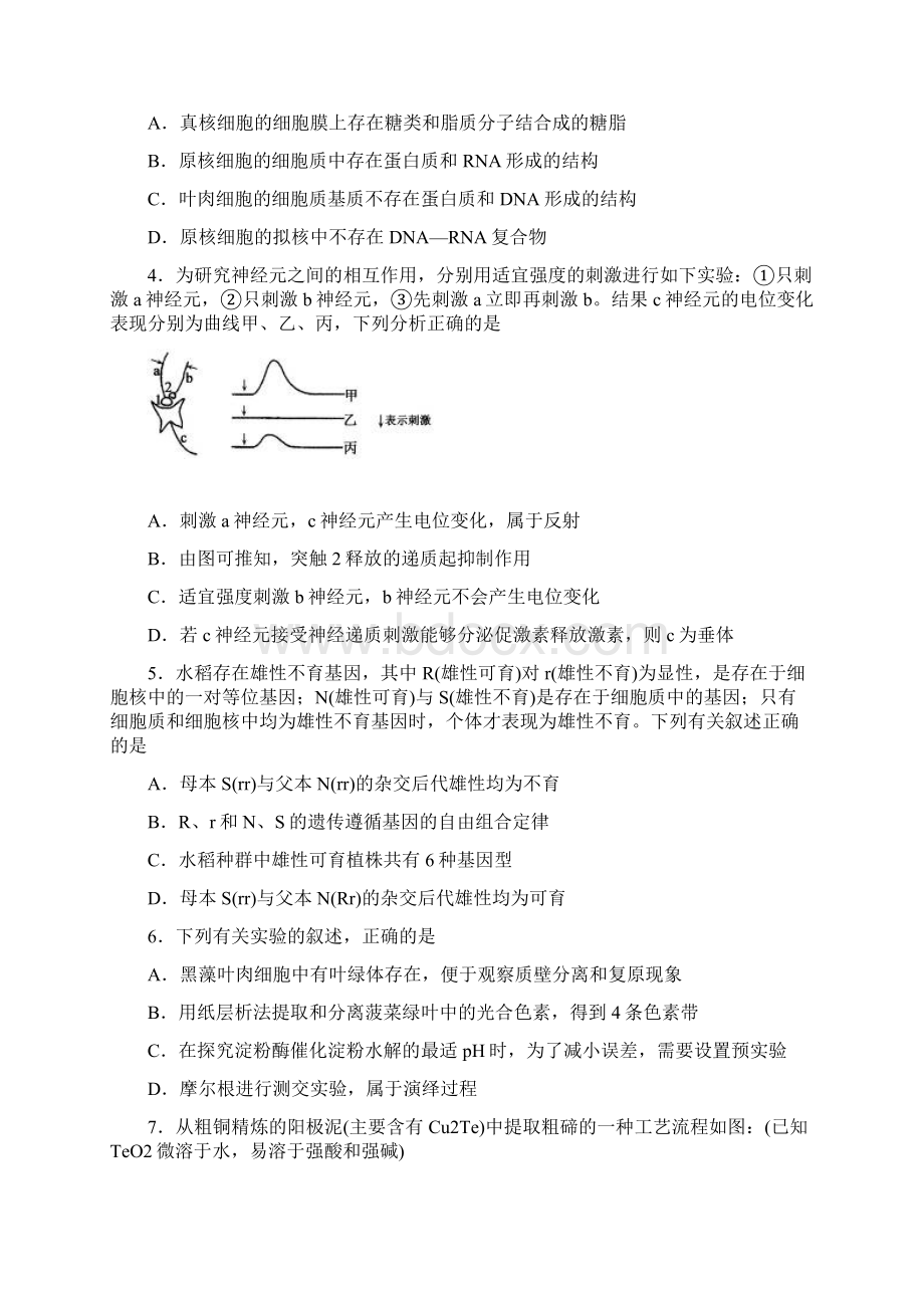 精校word版答案全济宁市届高三份一模考试试题理综Word文档下载推荐.docx_第2页