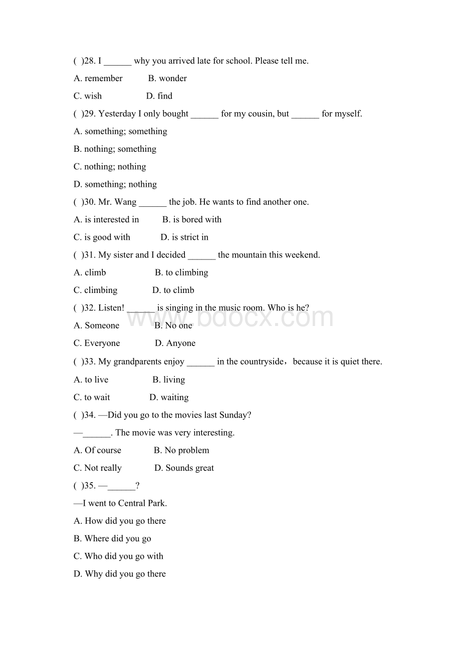 最新版人教版八年级英语上册Unit1单元测试题及答案精编试题.docx_第2页