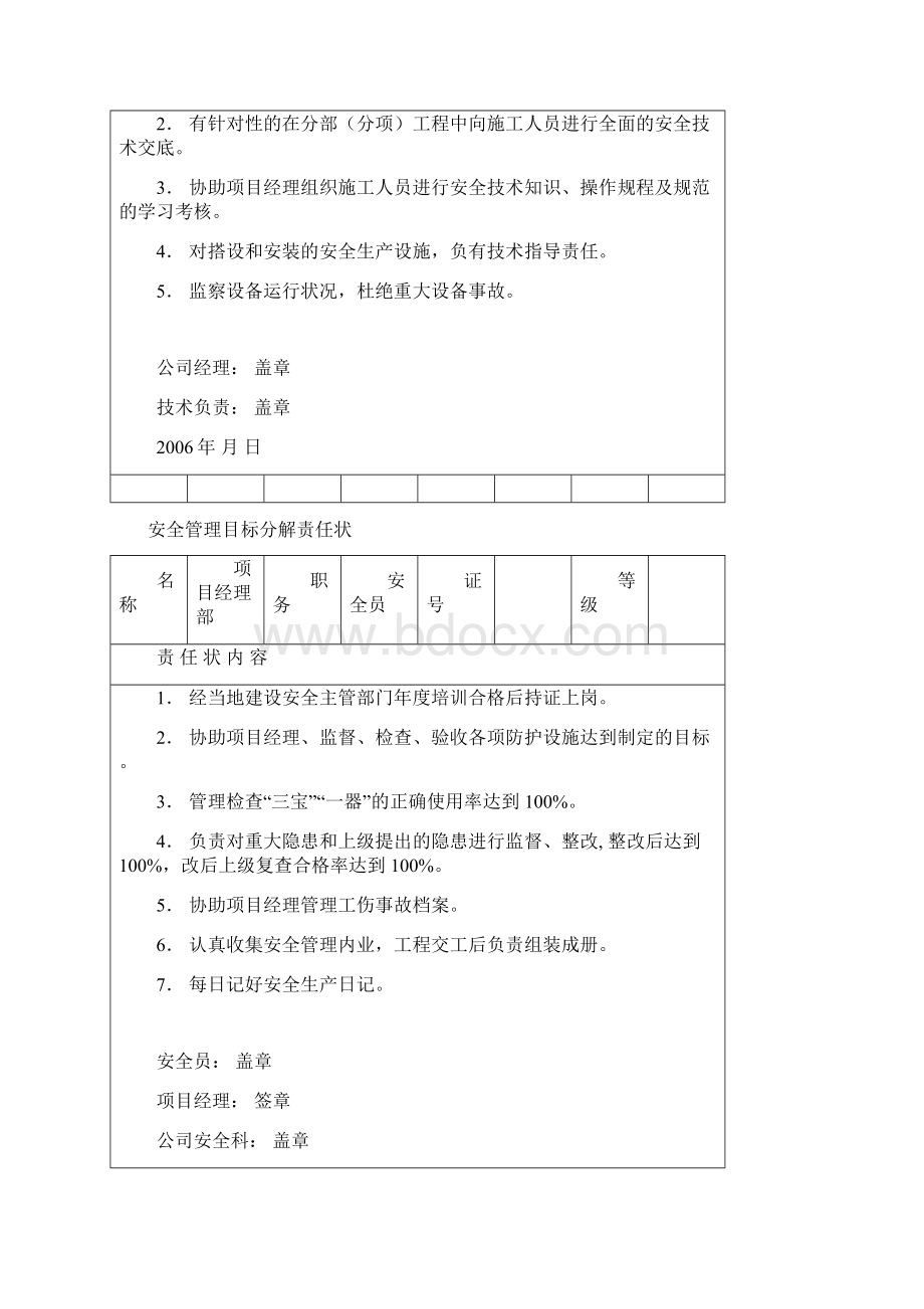 安全目标管理目标分解责任状.docx_第2页