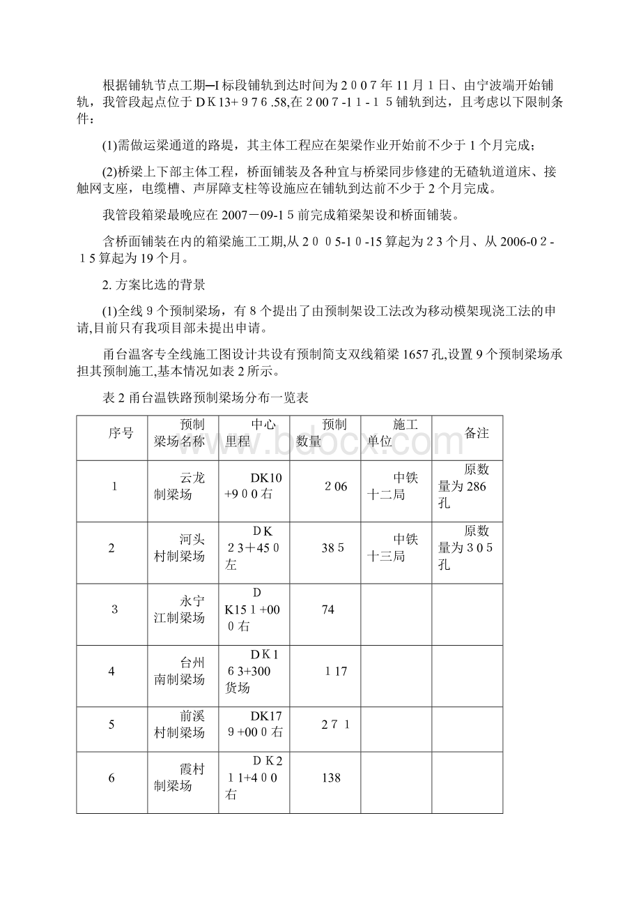 自关于甬台温客专简支箱梁施工方案比选的报告.docx_第3页