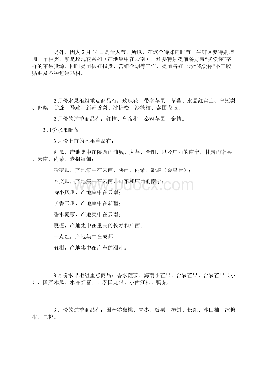 各月水果配备明细Word下载.docx_第2页