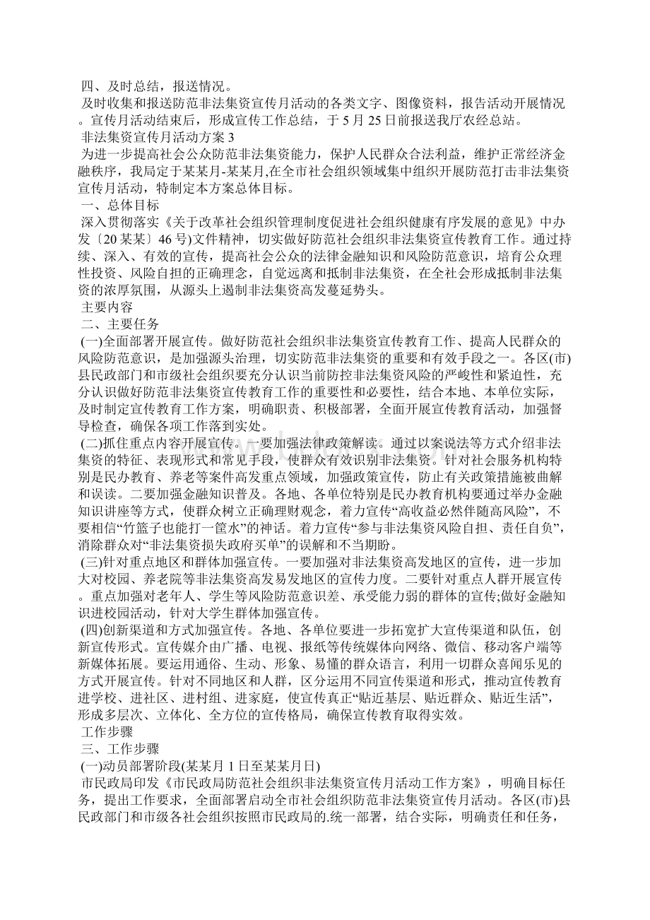 非法集资宣传月活动方案.docx_第3页