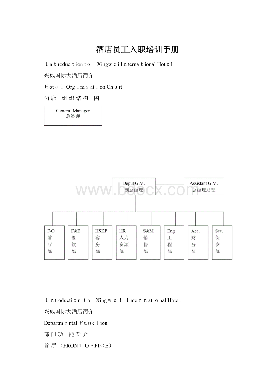 酒店员工入职培训手册.docx