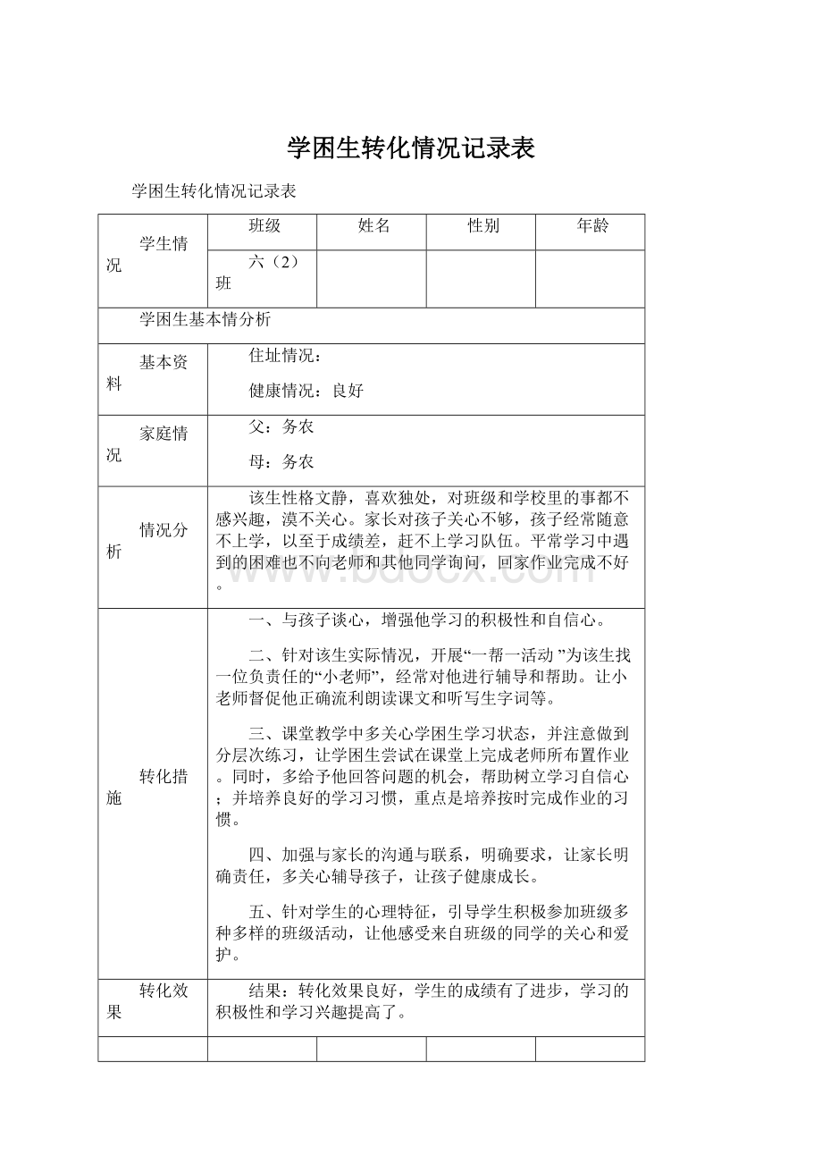 学困生转化情况记录表.docx_第1页