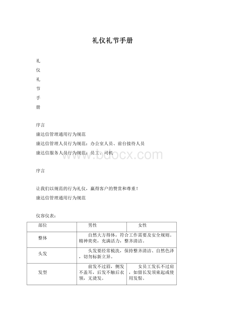 礼仪礼节手册文档格式.docx_第1页