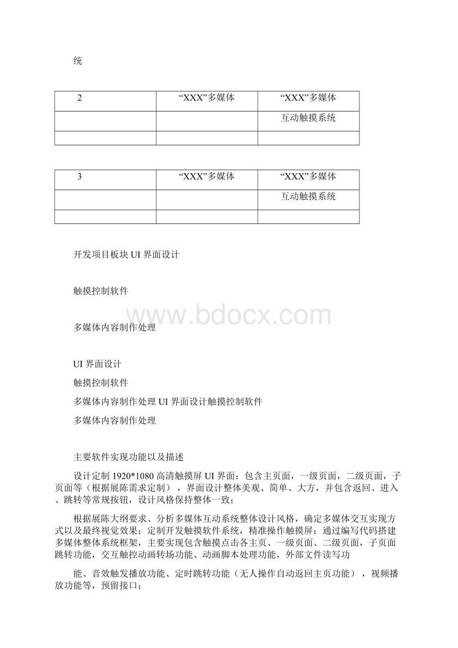 博物馆陈列布展互动多媒体软件设计开发技术方案框架.docx_第3页