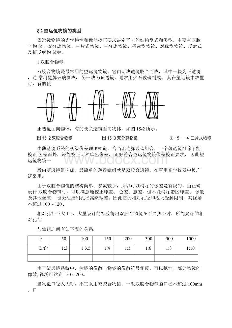 光学设计第15章望远镜物镜设计docx.docx_第3页