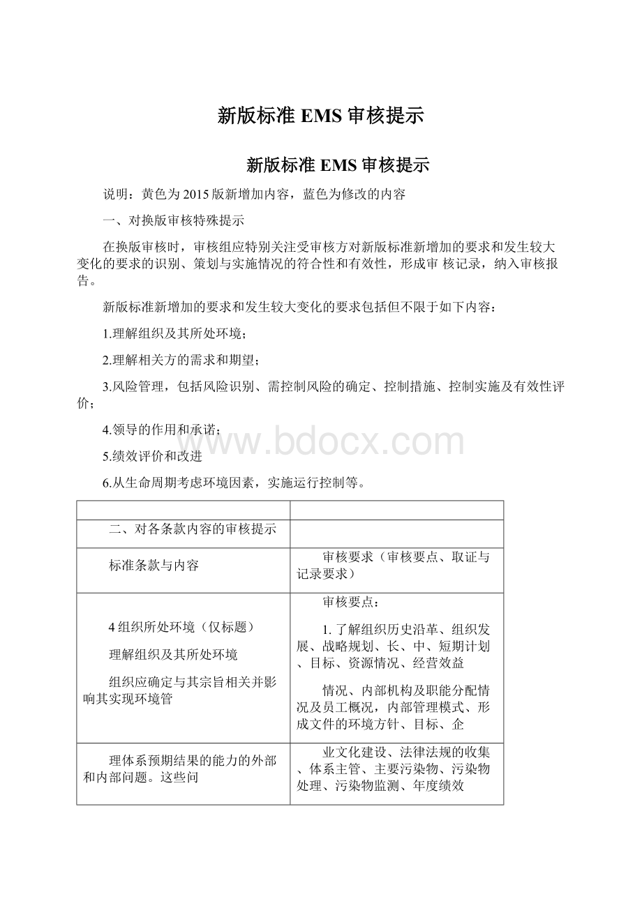 新版标准EMS审核提示文档格式.docx