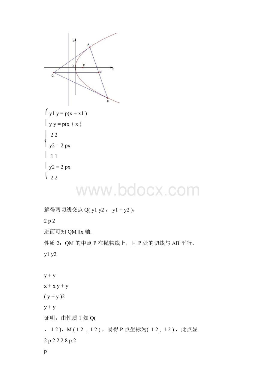 抛物线阿基米德三角形Word格式.docx_第2页