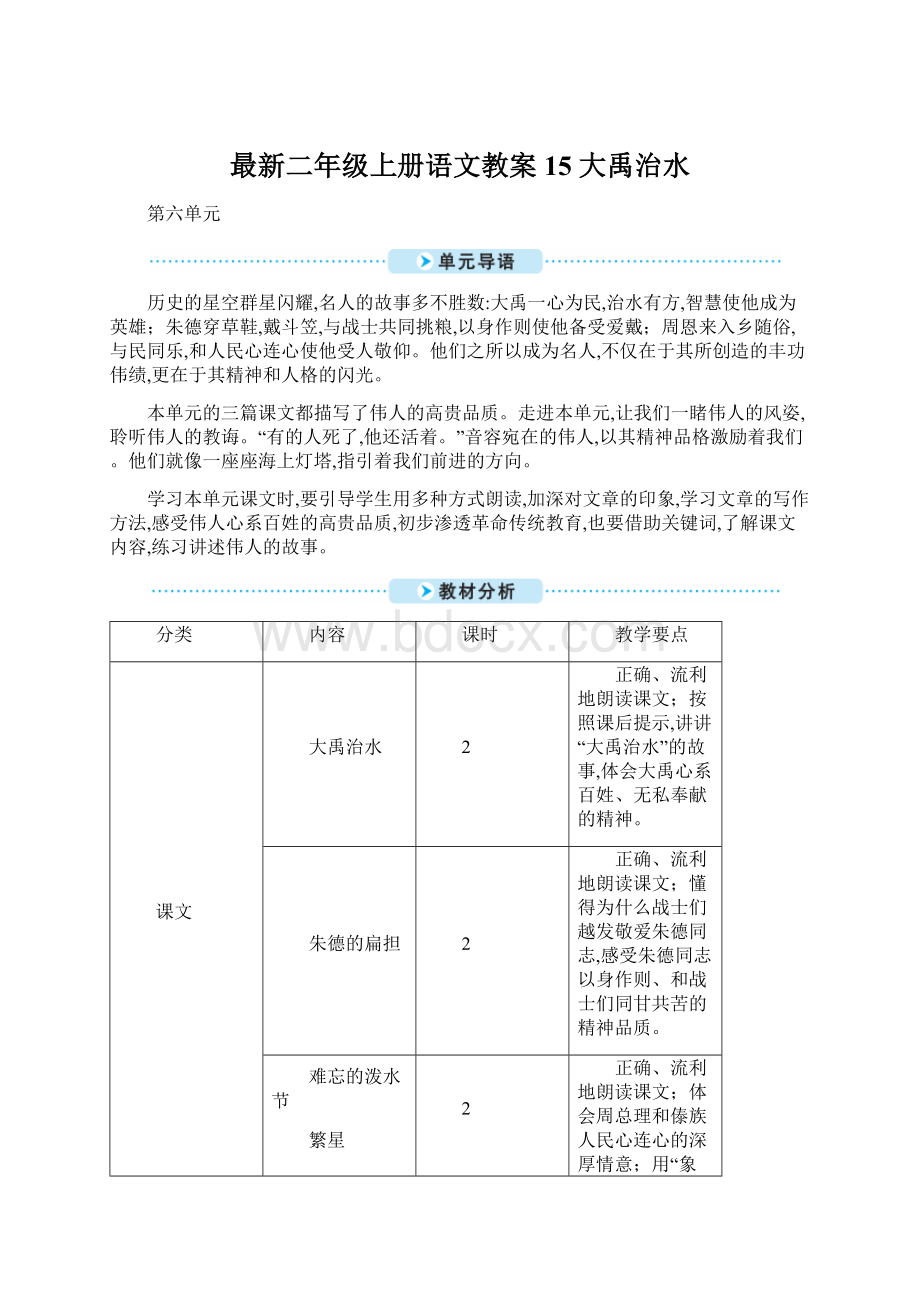 最新二年级上册语文教案15 大禹治水.docx_第1页