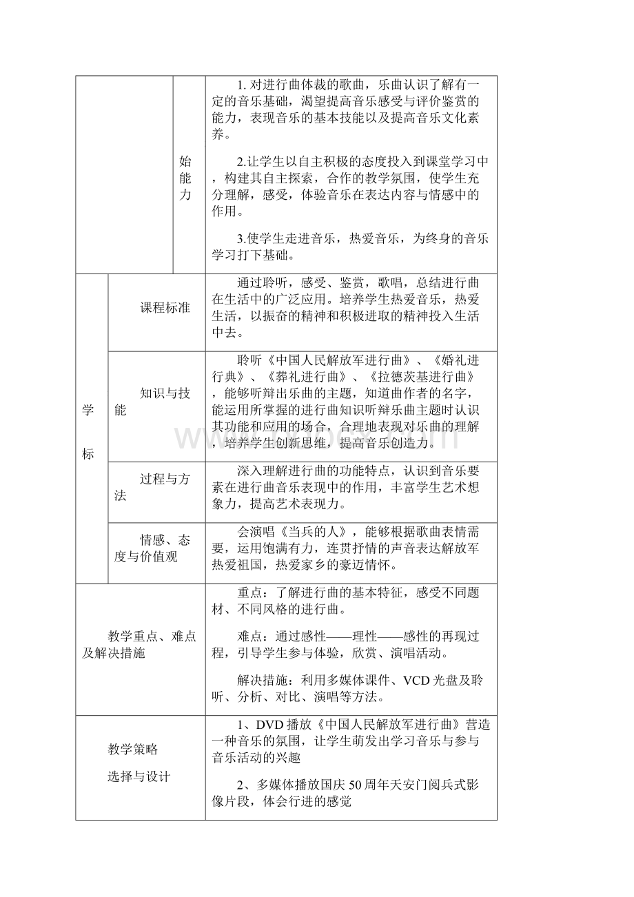 行进中的歌教学设计Word格式文档下载.docx_第2页