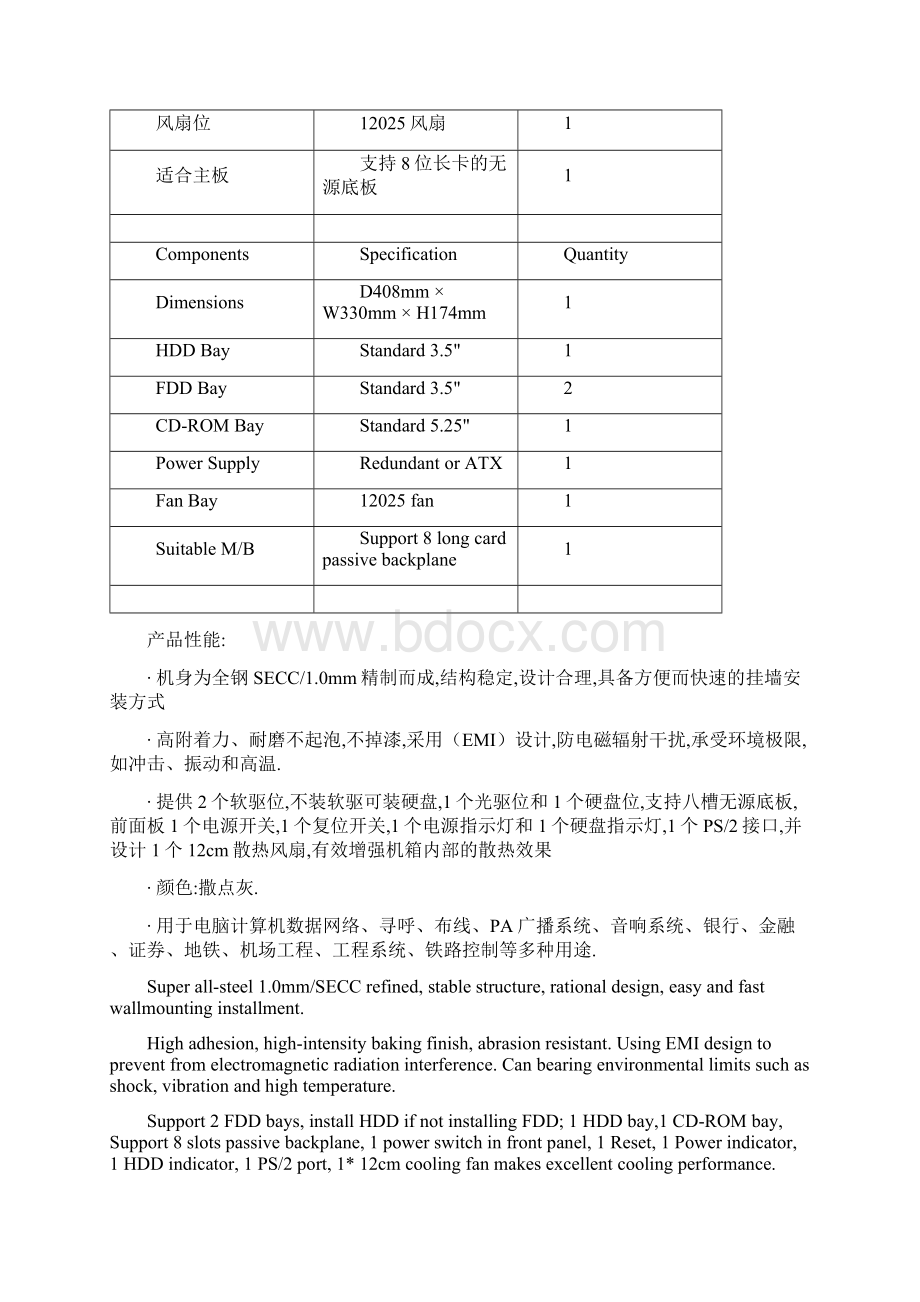 拓普龙工控机箱说明书范本Word下载.docx_第3页