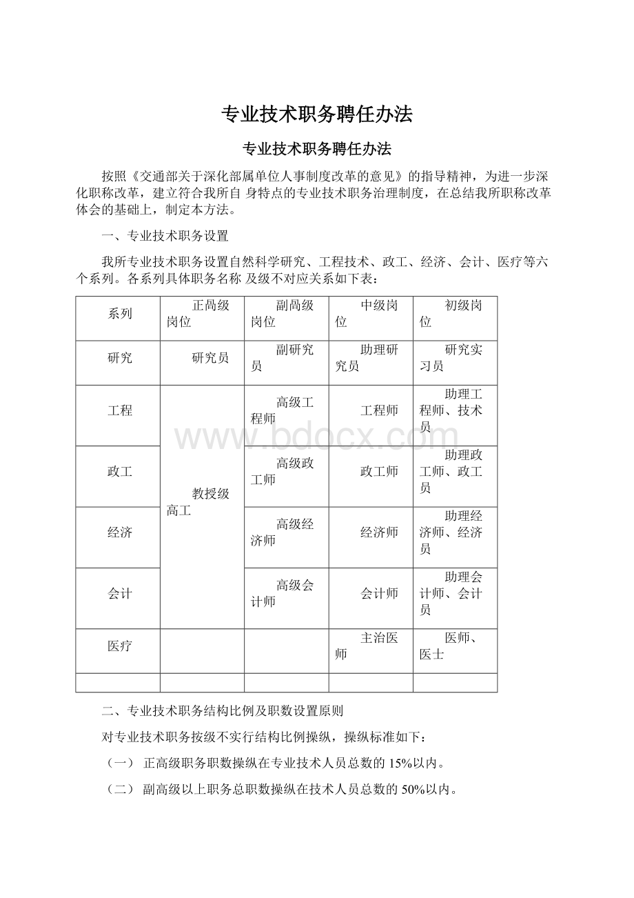 专业技术职务聘任办法.docx_第1页