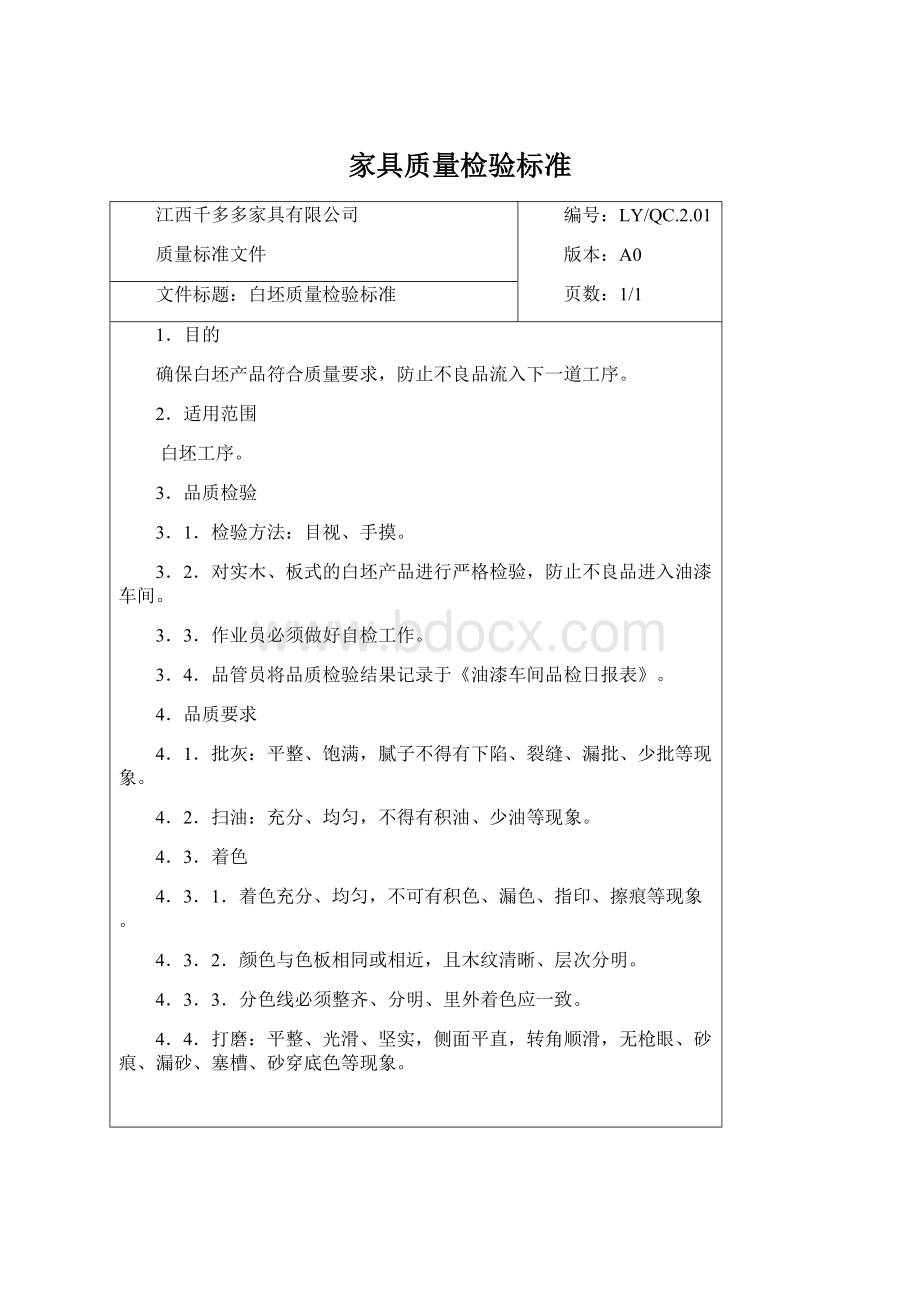 家具质量检验标准Word下载.docx_第1页