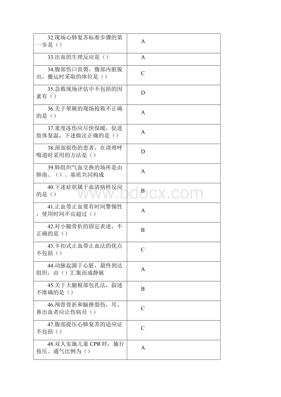 心血整理实用急救技术题库及答案.docx_第3页