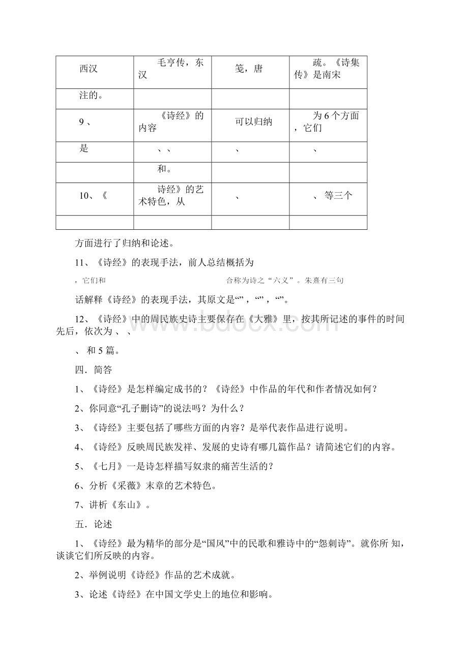 袁行霈中国文学史习题集.docx_第3页