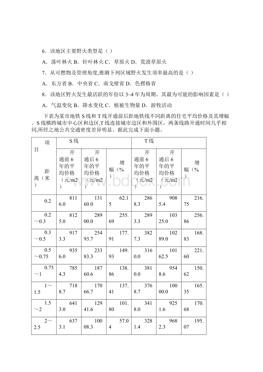 湖南普通高中学业水平选择性考试地理试题及答案.docx_第3页