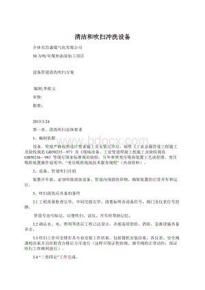 清洁和吹扫冲洗设备Word格式文档下载.docx