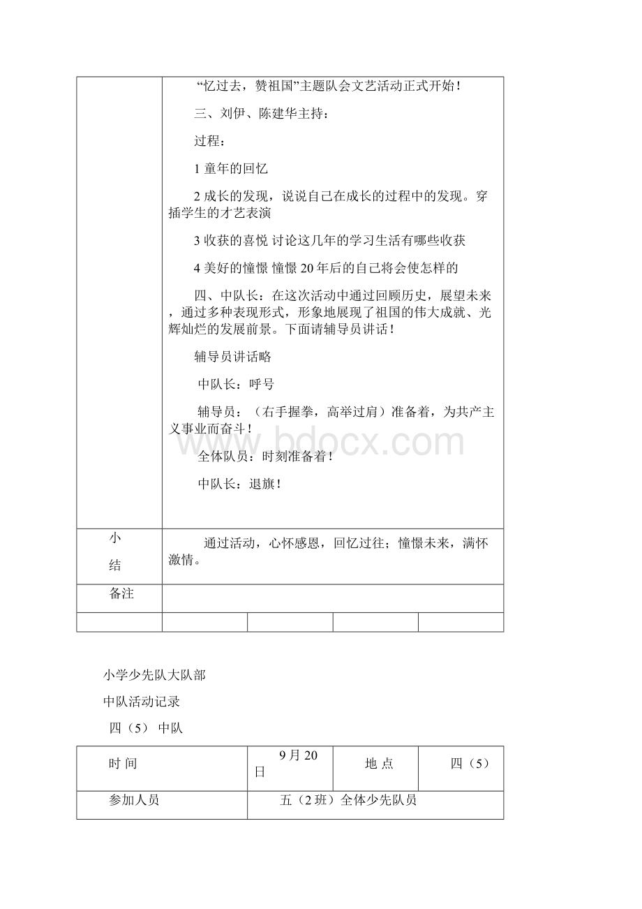 五年级2中队活动纪录表文档格式.docx_第2页