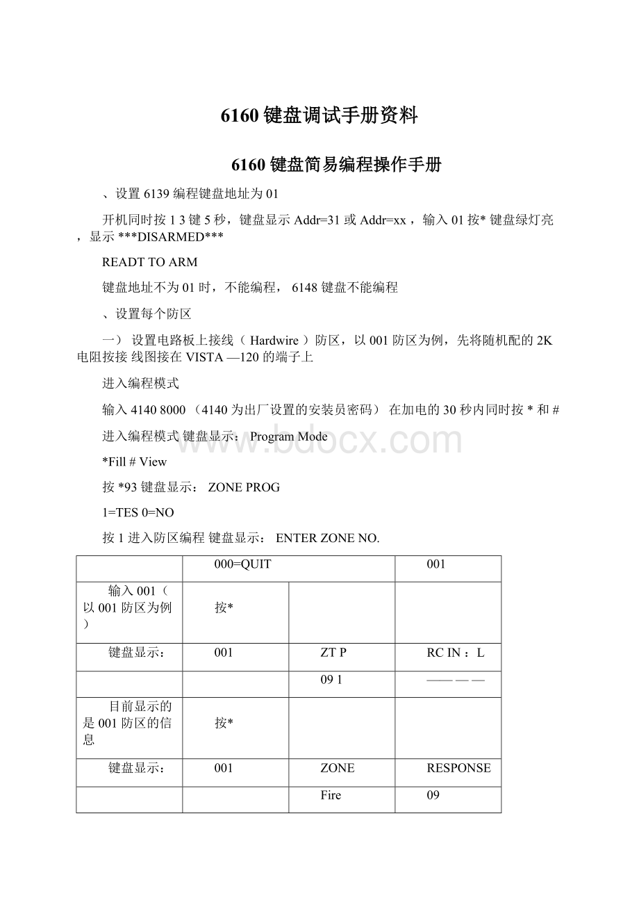 6160键盘调试手册资料.docx_第1页