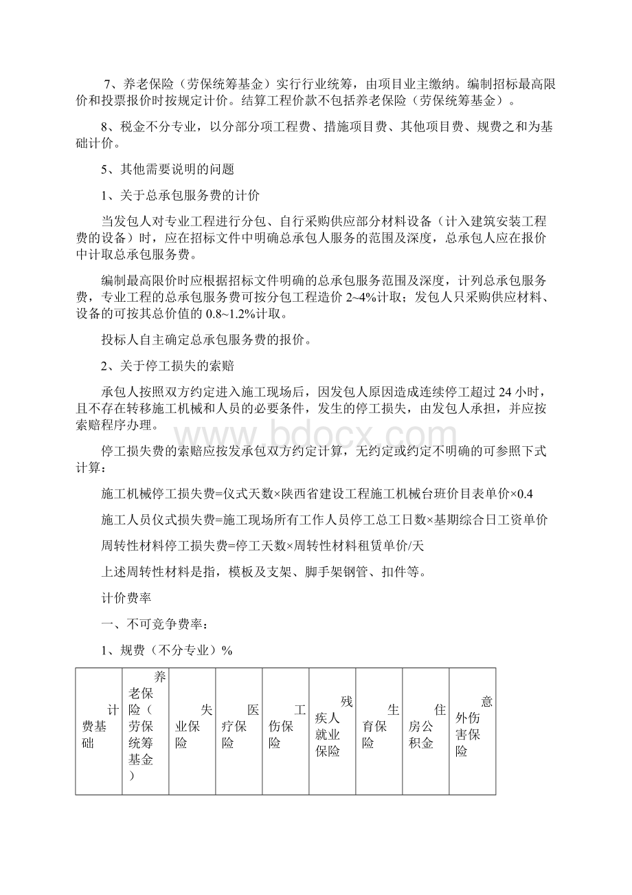 最新精选陕西工程量清单计价费率.docx_第3页