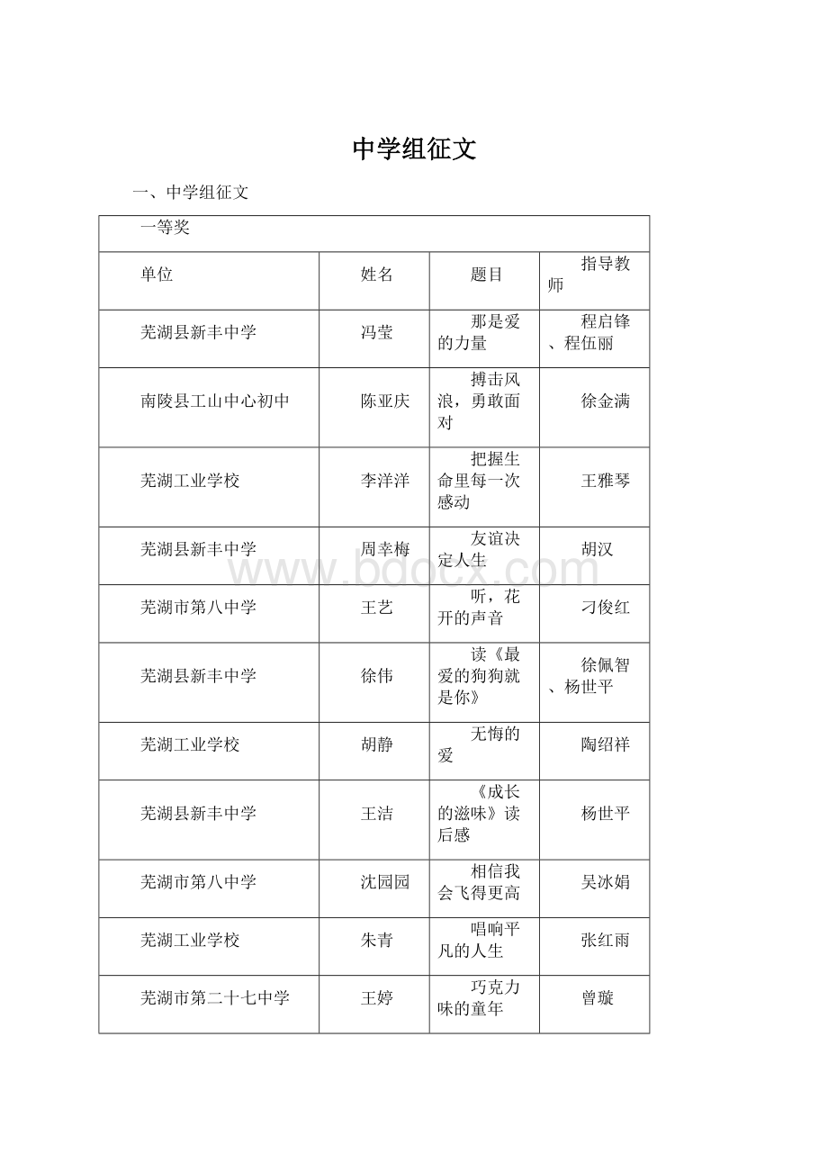 中学组征文Word文档格式.docx_第1页