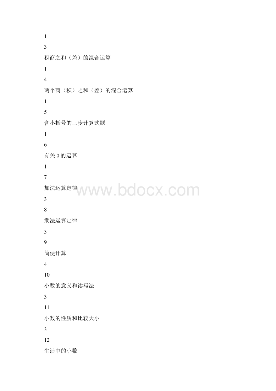 优品课件之届春季学期四年级数学下册课程纲要.docx_第3页