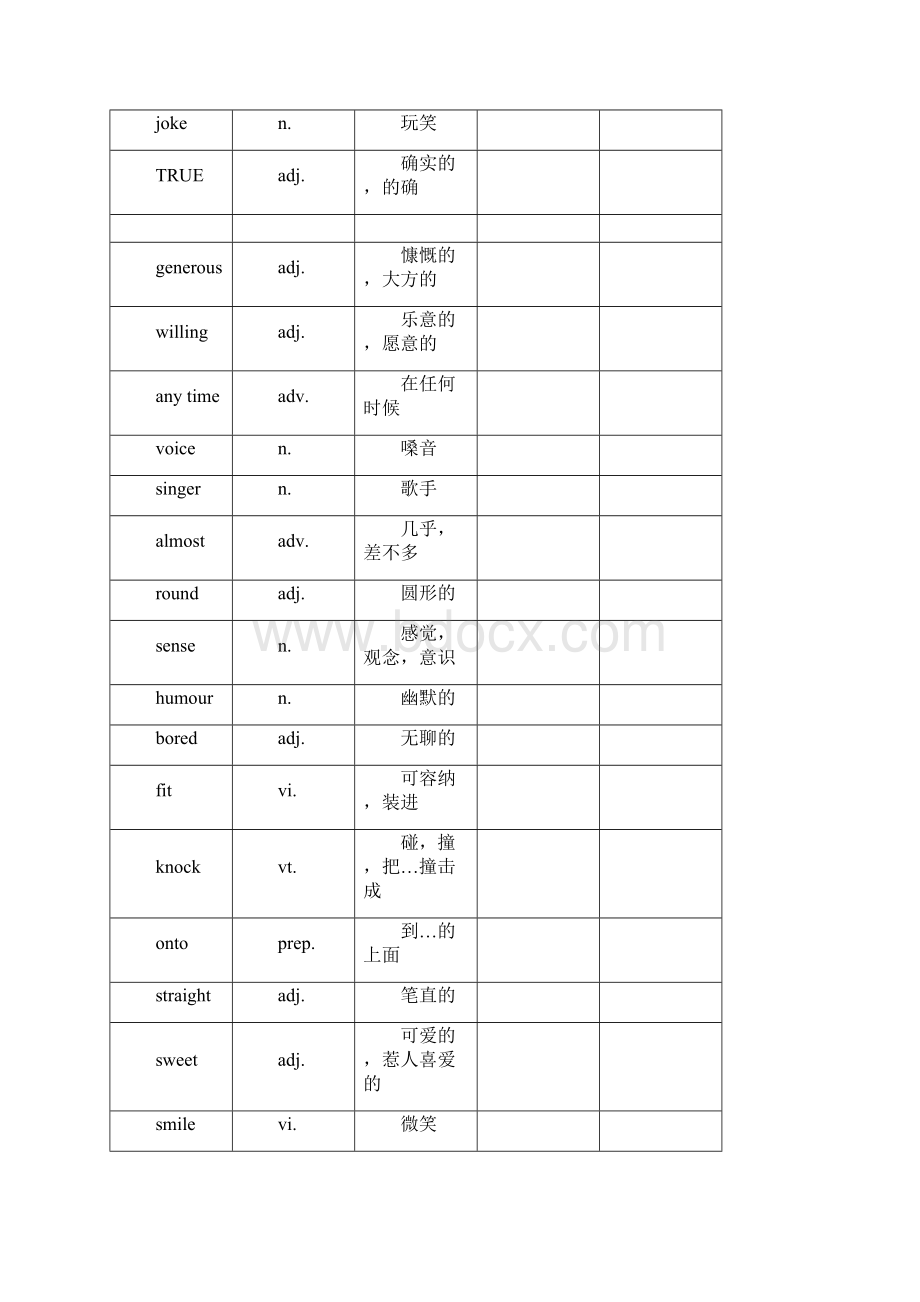 译林版牛津初中英语八上单词很好的Word格式文档下载.docx_第2页