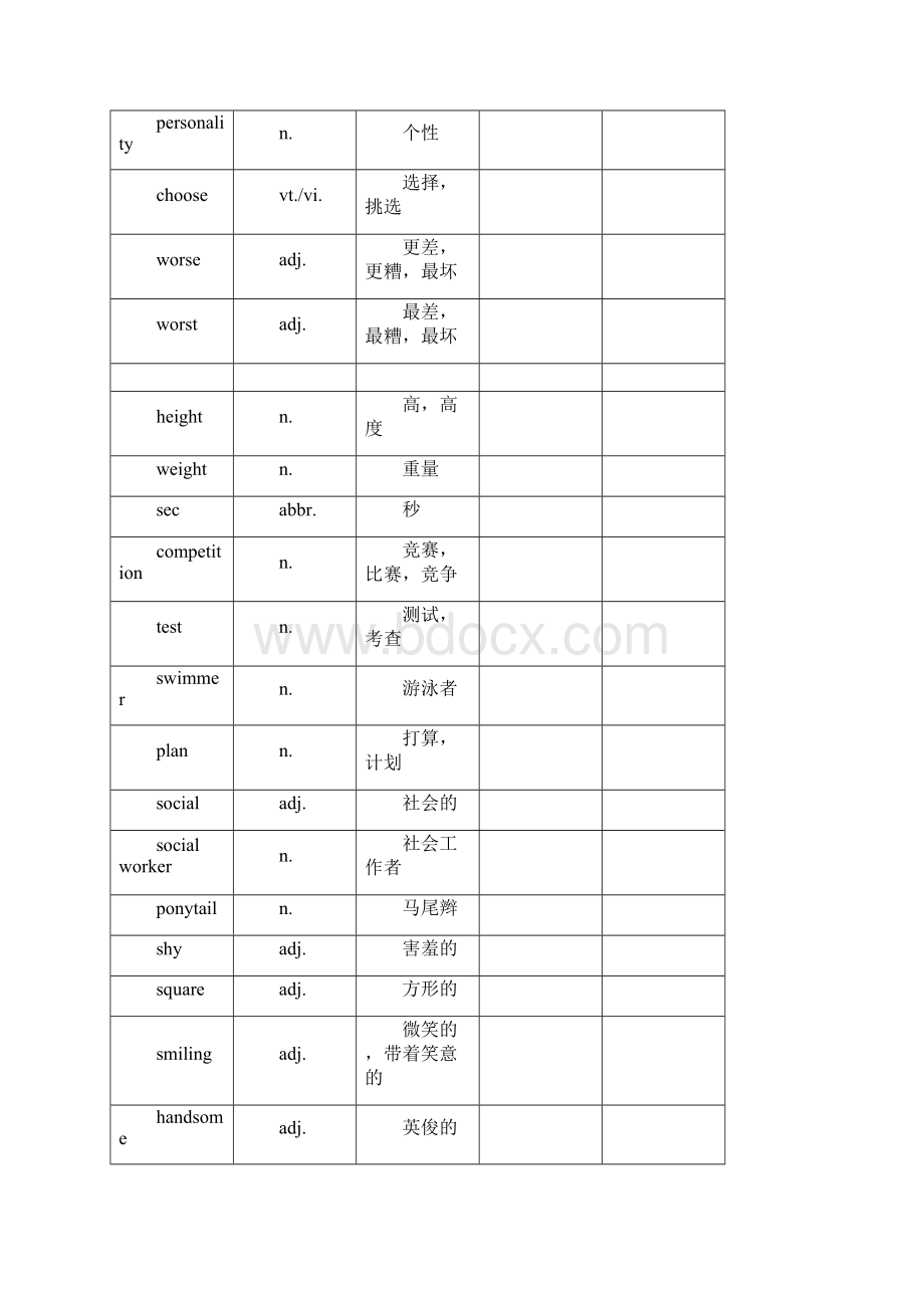 译林版牛津初中英语八上单词很好的Word格式文档下载.docx_第3页