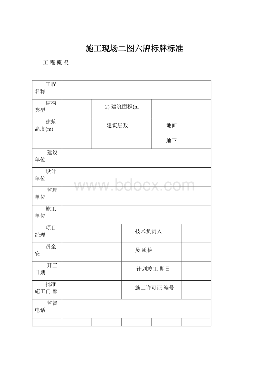 施工现场二图六牌标牌标准.docx_第1页