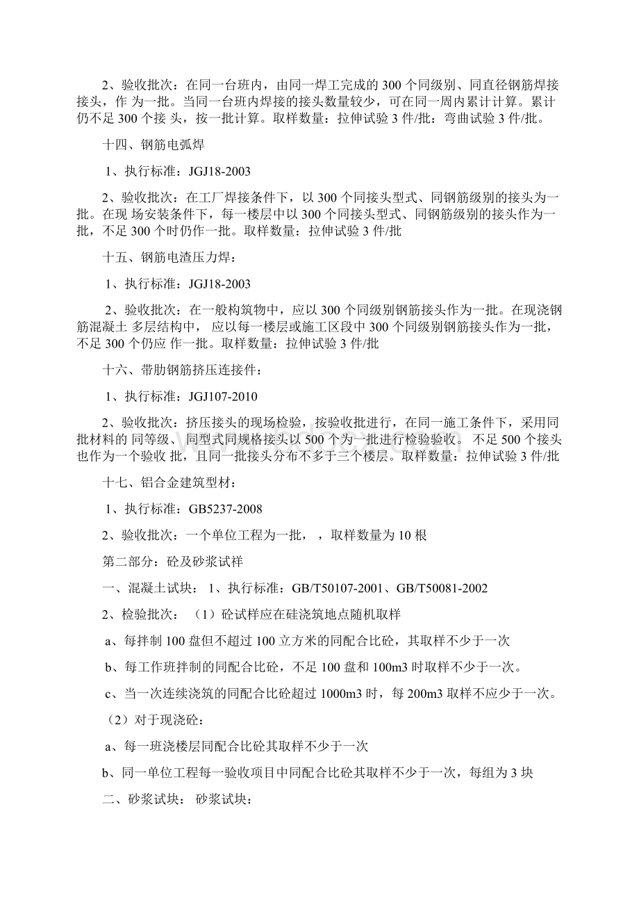 建筑工程材料检测取样标准文档格式.docx_第3页