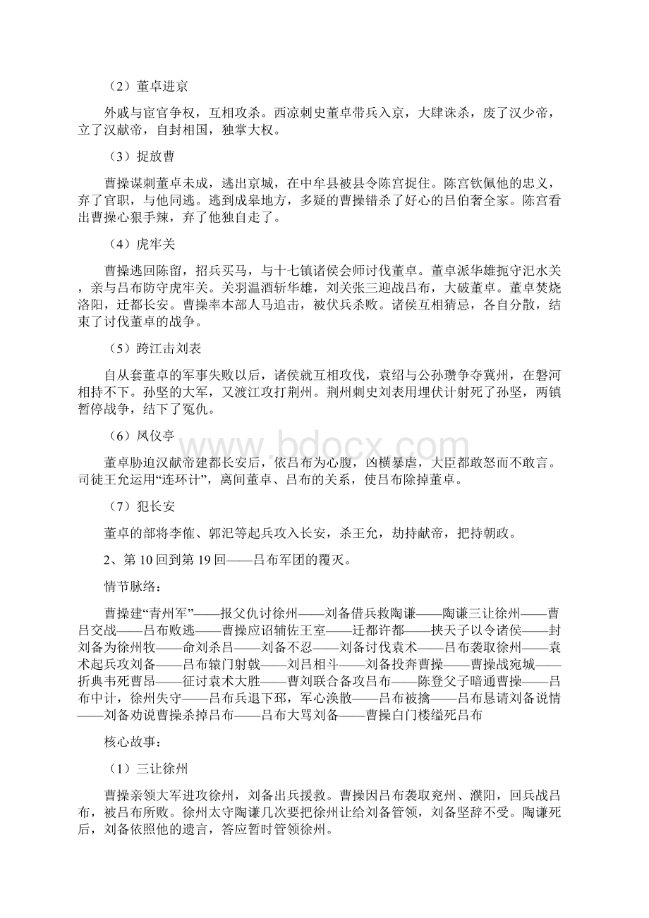 《三国演义》前50回重点纲要Word格式.docx_第2页