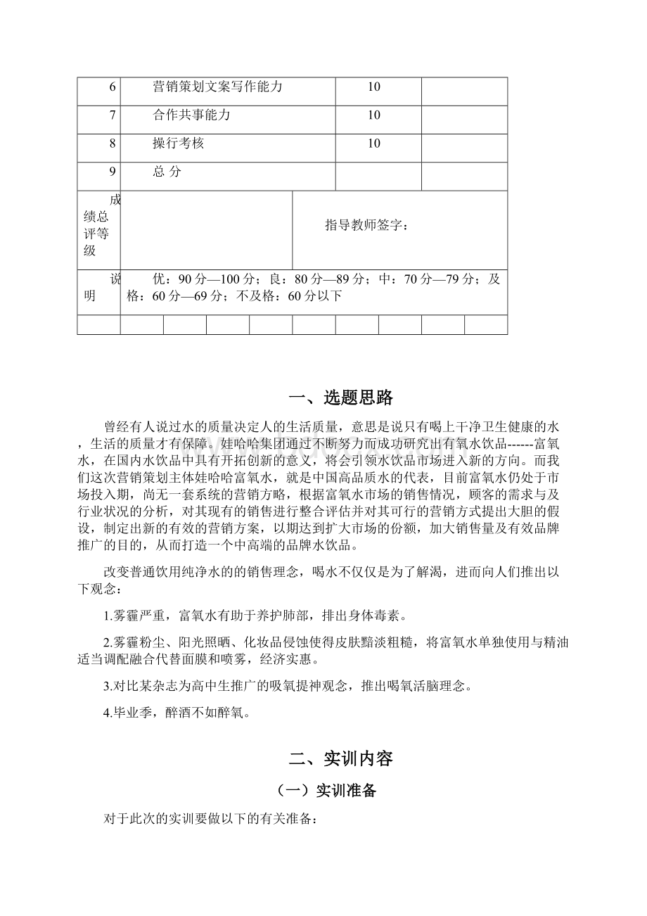 营销策划实训报告Word文档下载推荐.docx_第2页