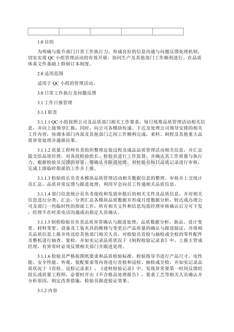 体系管理文件QC日常执行及反馈制度.docx_第2页