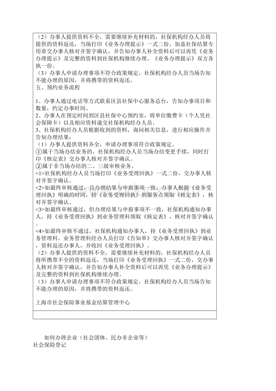 上海社会保险办事流程大全Word下载.docx_第3页