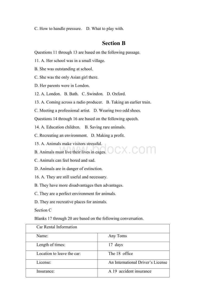 英语上海市尚德实验学校届高三上学期期中考试Word格式.docx_第2页