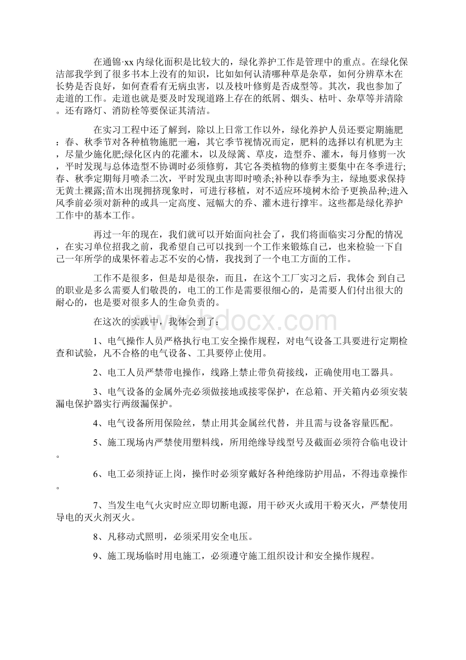 大学生实习报告模板集锦五篇最新.docx_第3页