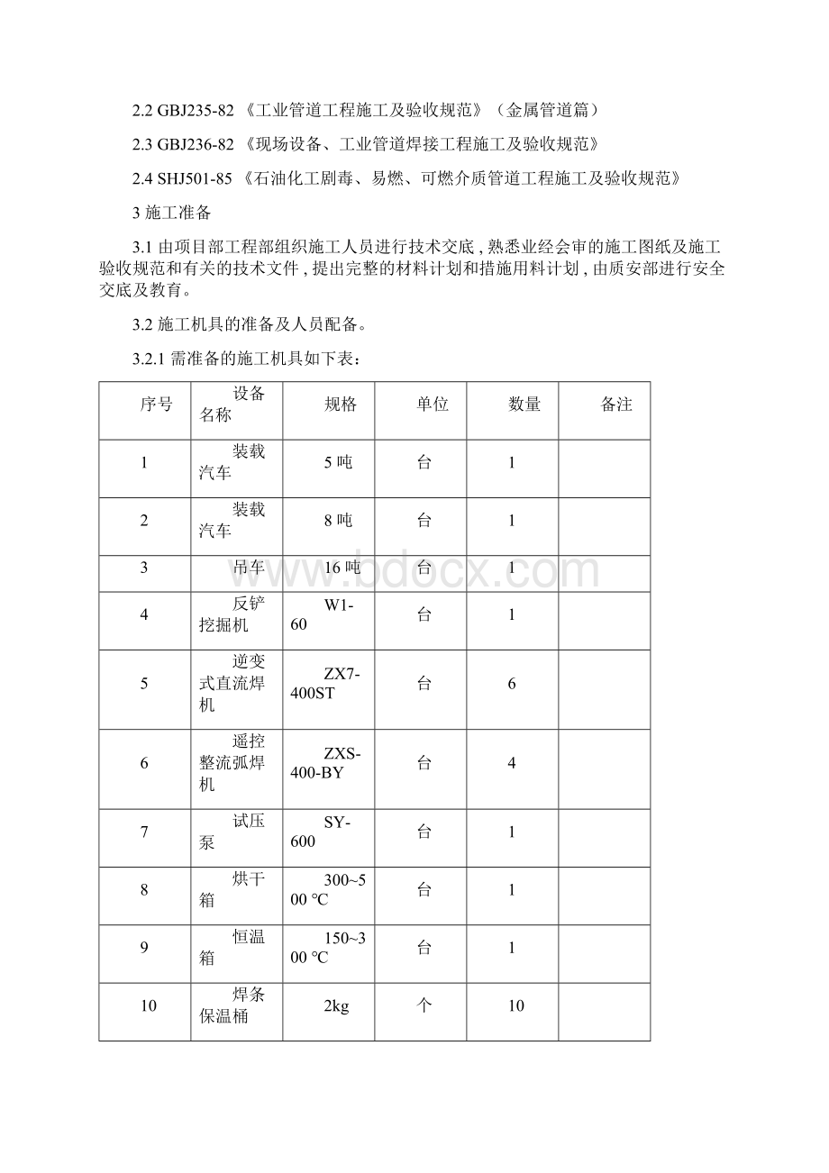 工艺管道安装施工方案加油站要点.docx_第2页