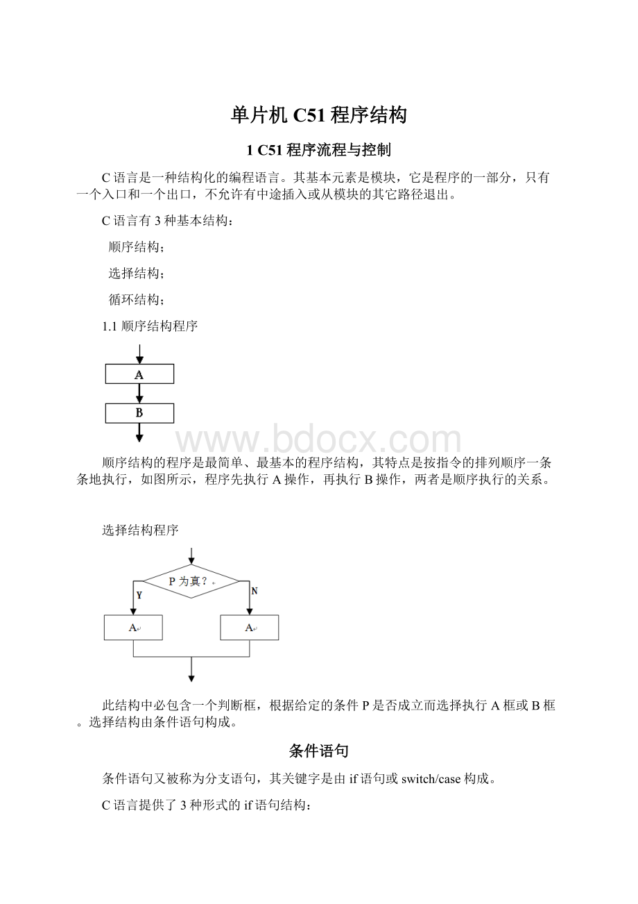 单片机C51程序结构Word格式.docx_第1页