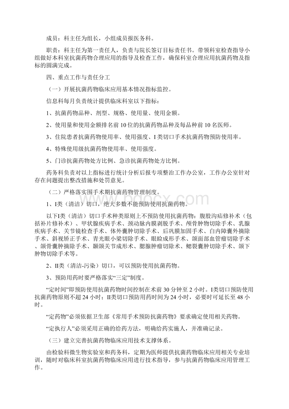 55号抗菌药临床应用专项整治活动Word文档下载推荐.docx_第3页